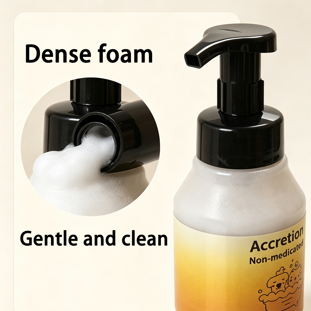 Accretion Non-medicated Pet Shampoos, 320ml Gentle Dog and Cat Wash for Daily Cleaning and Routine Grooming, Foaming Formula for All Breeds.
