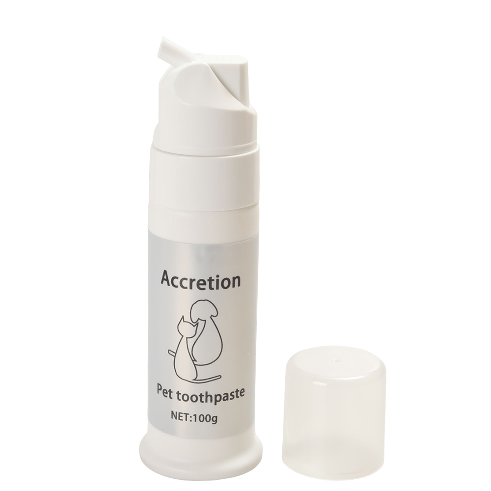 Accretion Pet Toothpaste for Dogs and Cats, 100g/3.5oz Pump Bottle Dental Care Gel for Daily Teeth Cleaning and Fresh Breath