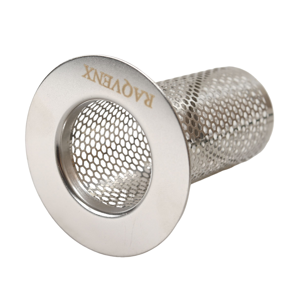 RAQVENX Stainless Steel Strainers for Plumbing Drains, Deep Basket Shower Hair Catcher and Sink Filter for Bathroom Tub and Floor Drain