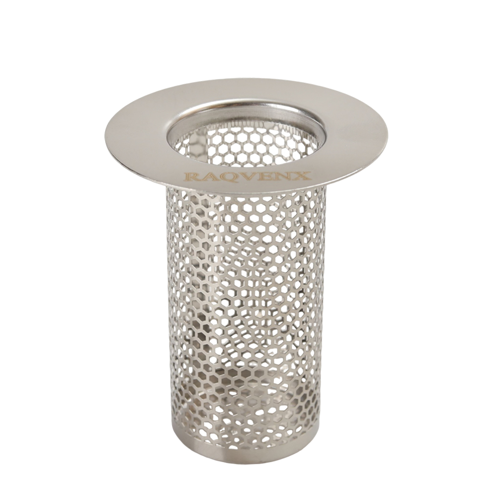 RAQVENX Stainless Steel Strainers for Plumbing Drains, Deep Basket Shower Hair Catcher and Sink Filter for Bathroom Tub and Floor Drain
