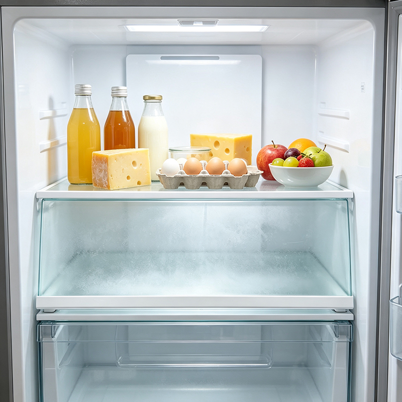 RAQVENX W11130202 Freezer Tempered Glass Shelf Replacement, 11.61×11.41 Inch 9H Hardness Heavy Duty Glass Shelf Compatible with Whirlpool WRS571CIHZ Side-by-Side Refrigerator