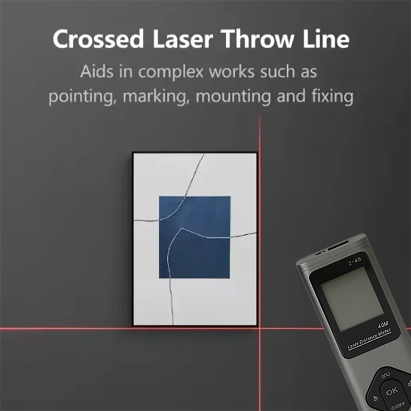 ZyloTechNova 40M Laser Rangefinder Handheld Digital Tape Measure 3-in-1 Area/Volume/Pythagorean Measurement HD LCD Display Rechargeable & Portable Laser Distance Meter for Home/Office/Construction