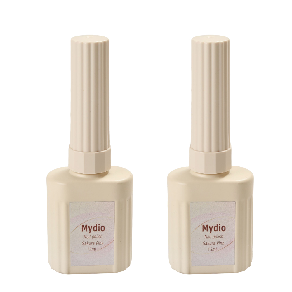 Mydio 2-Pack Sakura Pink Nail Polish, 15ml Professional Soft Nude Pink Gel for Daily Office Wear, School, and Home DIY Manicure.