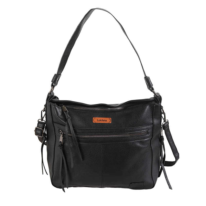 Lokilete Large Women's Tote Bags for Work Office, Soft PU Leather Shoulder Bag with Multi-Pockets, Professional Business Handbag for Laptop and Documents.