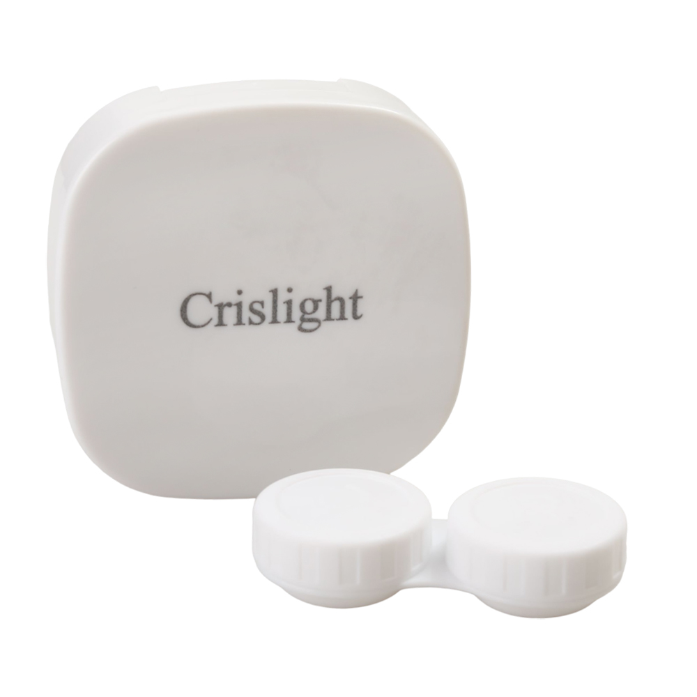 Crislight Portable Containers for contact lenses with Outer Protective Case, Slim Travel Contact Lens Kit for Handbag, Backpack and On-the-Go