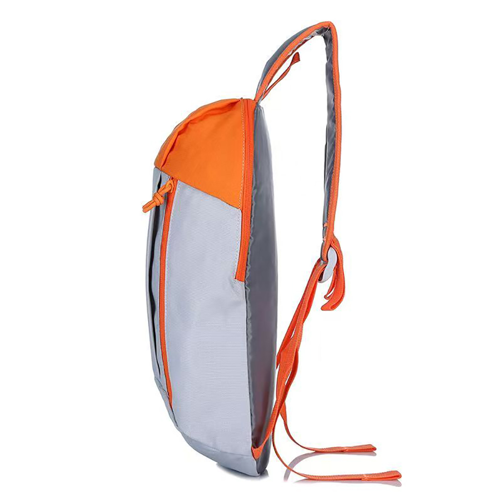 WANGSTAR 10L Lightweight Backpacks, Water Resistant Daypack for Hiking Travel Camping, Casual Outdoor Backpack for Daily Commuting School, Orange‑Grey