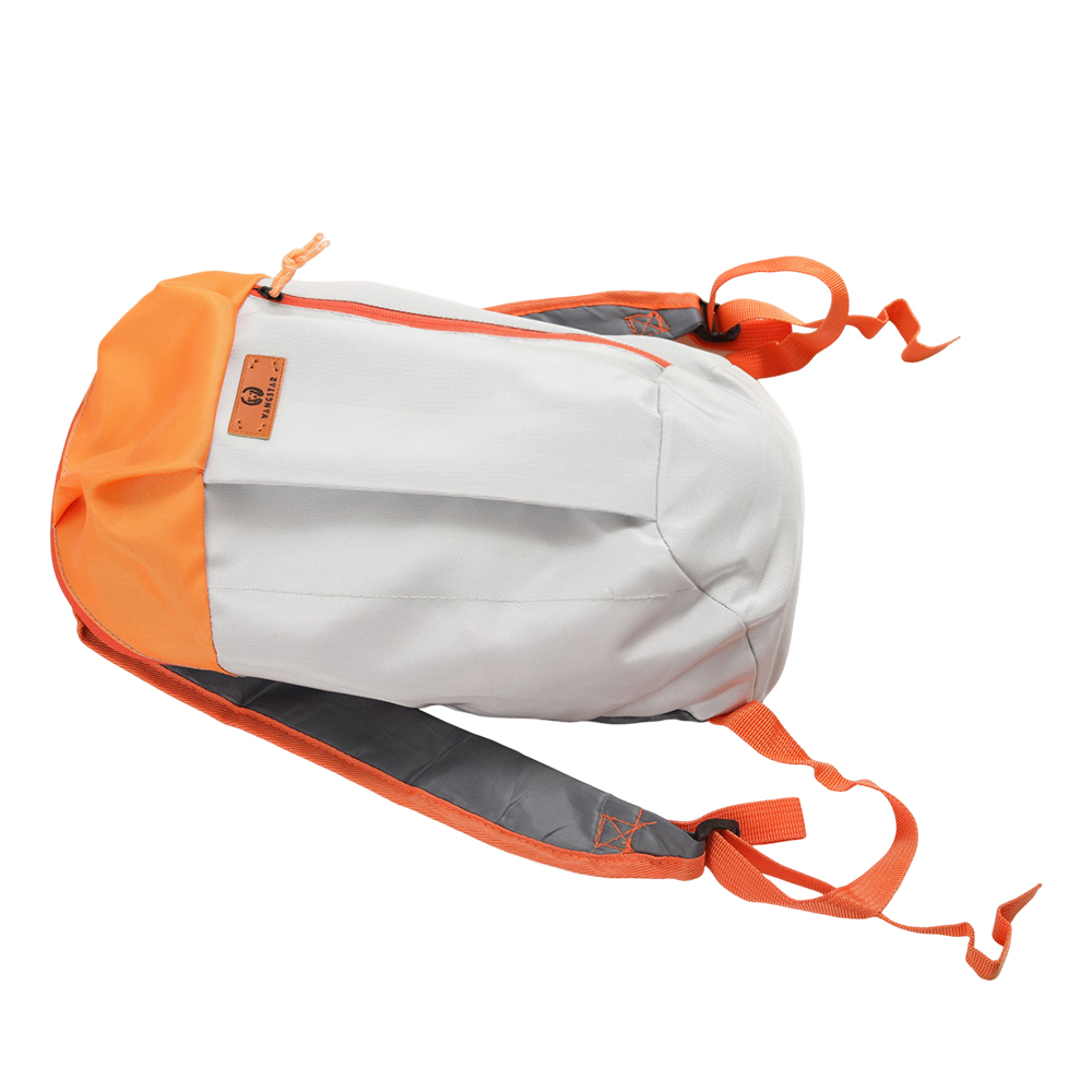 WANGSTAR 10L Lightweight Backpacks, Water Resistant Daypack for Hiking Travel Camping, Casual Outdoor Backpack for Daily Commuting School, Orange‑Grey