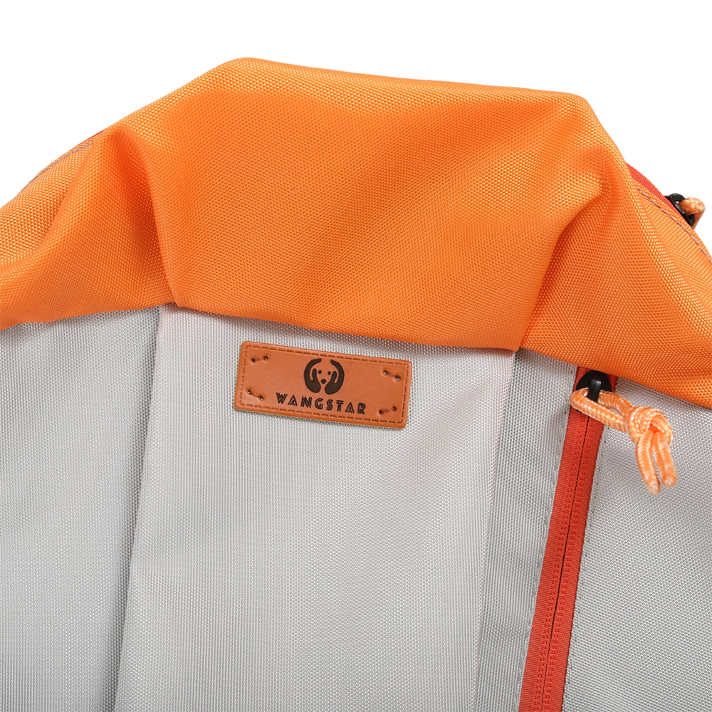 WANGSTAR 10L Lightweight Backpacks, Water Resistant Daypack for Hiking Travel Camping, Casual Outdoor Backpack for Daily Commuting School, Orange‑Grey