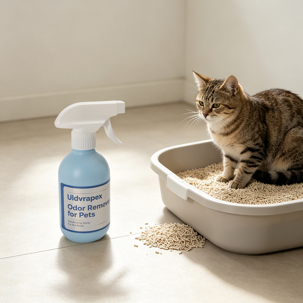 Uldvrapex Odor removers for pets, Pet Deodorizing Spray for Litter Box, Dog Crate, Carpet and Pet Living Areas, Safe Odor Eliminator for Dog & Cat