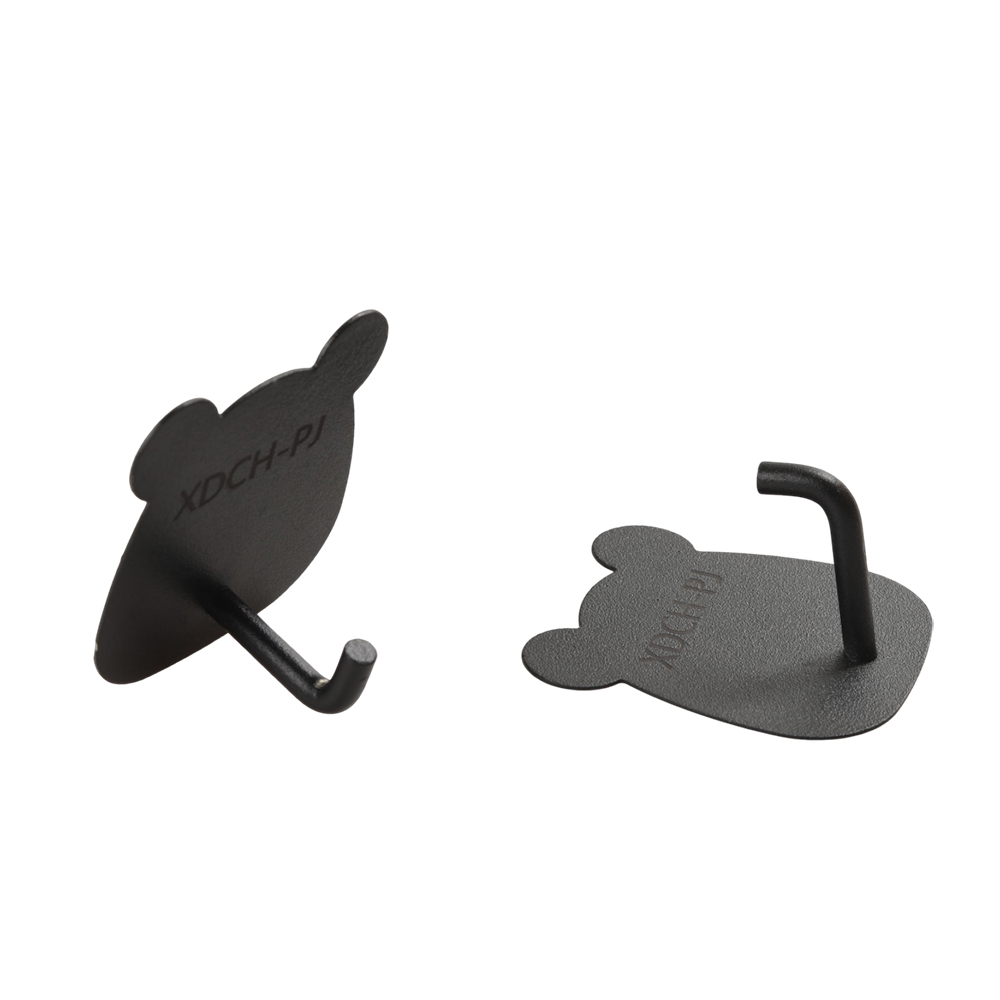 XDCH-PJ Cute Bear Shape Self Adhesive Metal hooks, No Drill Sticky Wall Hooks for Bathroom, Kitchen, Entryway, Hanging Keys Towels Bags
