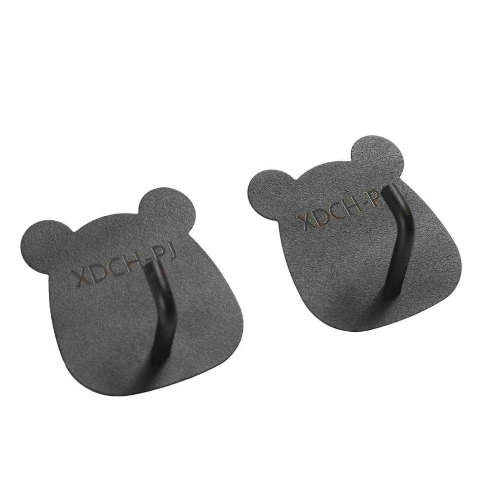 XDCH-PJ Cute Bear Shape Self Adhesive Metal hooks, No Drill Sticky Wall Hooks for Bathroom, Kitchen, Entryway, Hanging Keys Towels Bags