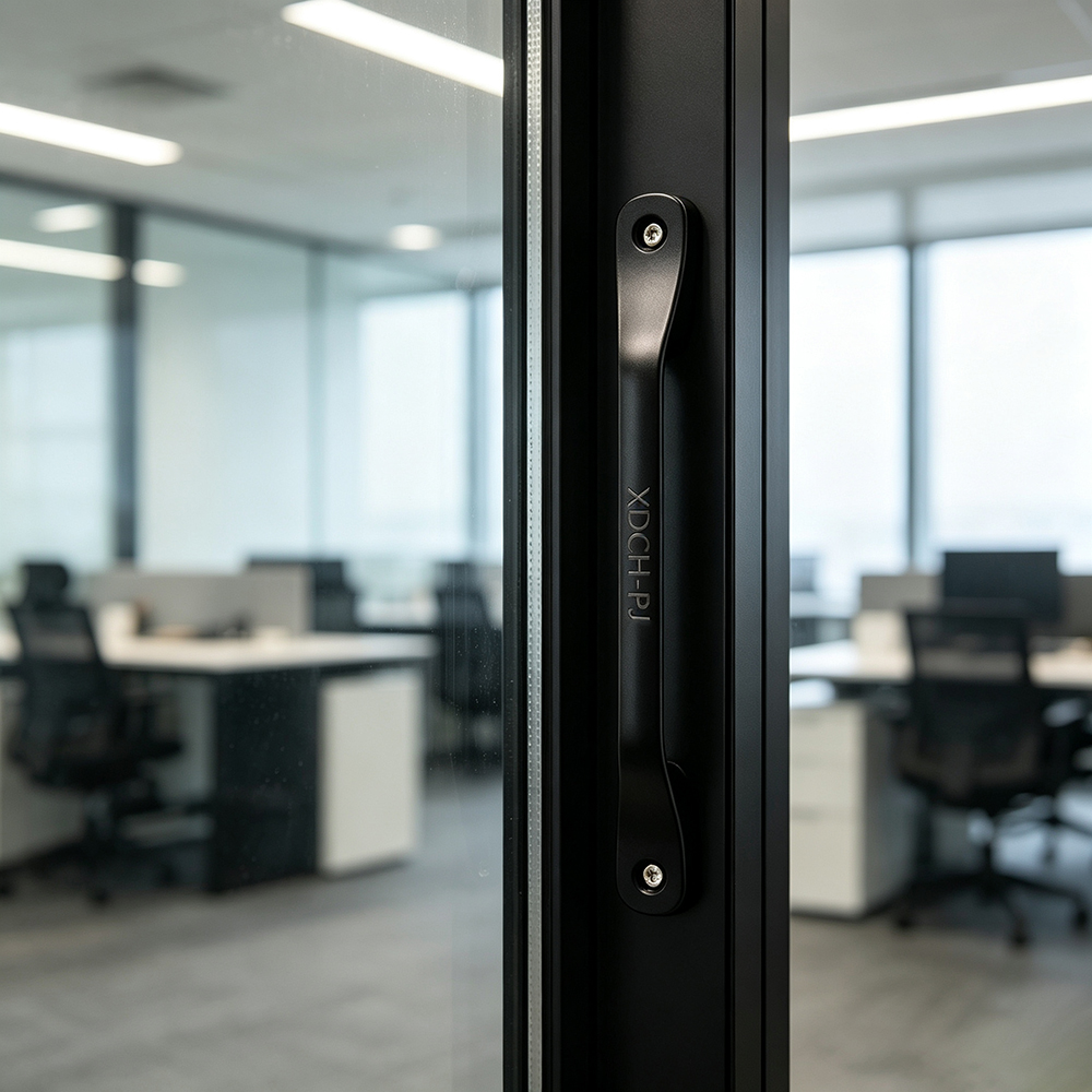 XDCH-PJ Metal Door Pull Handle – Matte Black Heavy-Duty Handle with Screws, for Barn Doors, Sheds, Garages, Wooden Gates, Cabinets, and Fences(6.3inch)