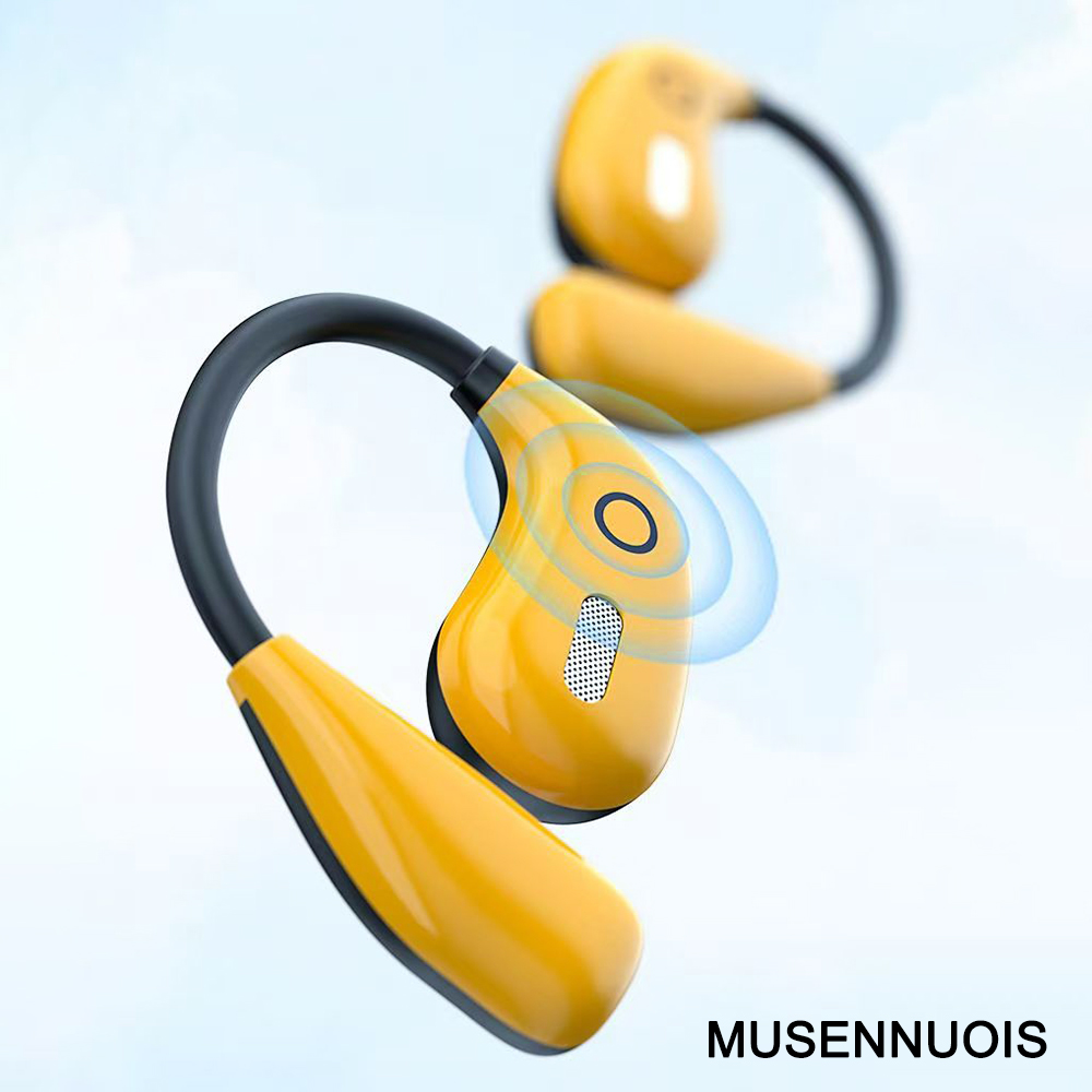 MUSENNUOIS Open‑Ear Earphones, Wireless Bluetooth Earphones for Sports Running Workout Commuting Office, Open Ear Hook Headphones