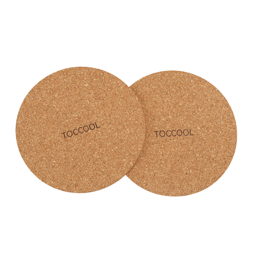 TOCCOOL Round Cork Mats – Heat-Resistant Cork Coasters & Placemats for Kitchen Countertops, Dining Tables, Coffee Mugs, and Hot Pots, Anti-Scratch & Reusable