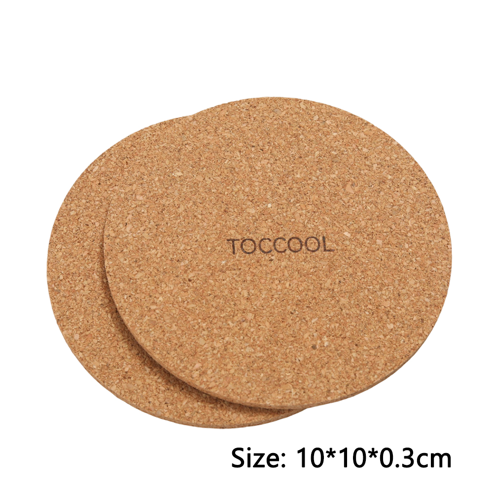 TOCCOOL Round Cork Mats – Heat-Resistant Cork Coasters & Placemats for Kitchen Countertops, Dining Tables, Coffee Mugs, and Hot Pots, Anti-Scratch & Reusable