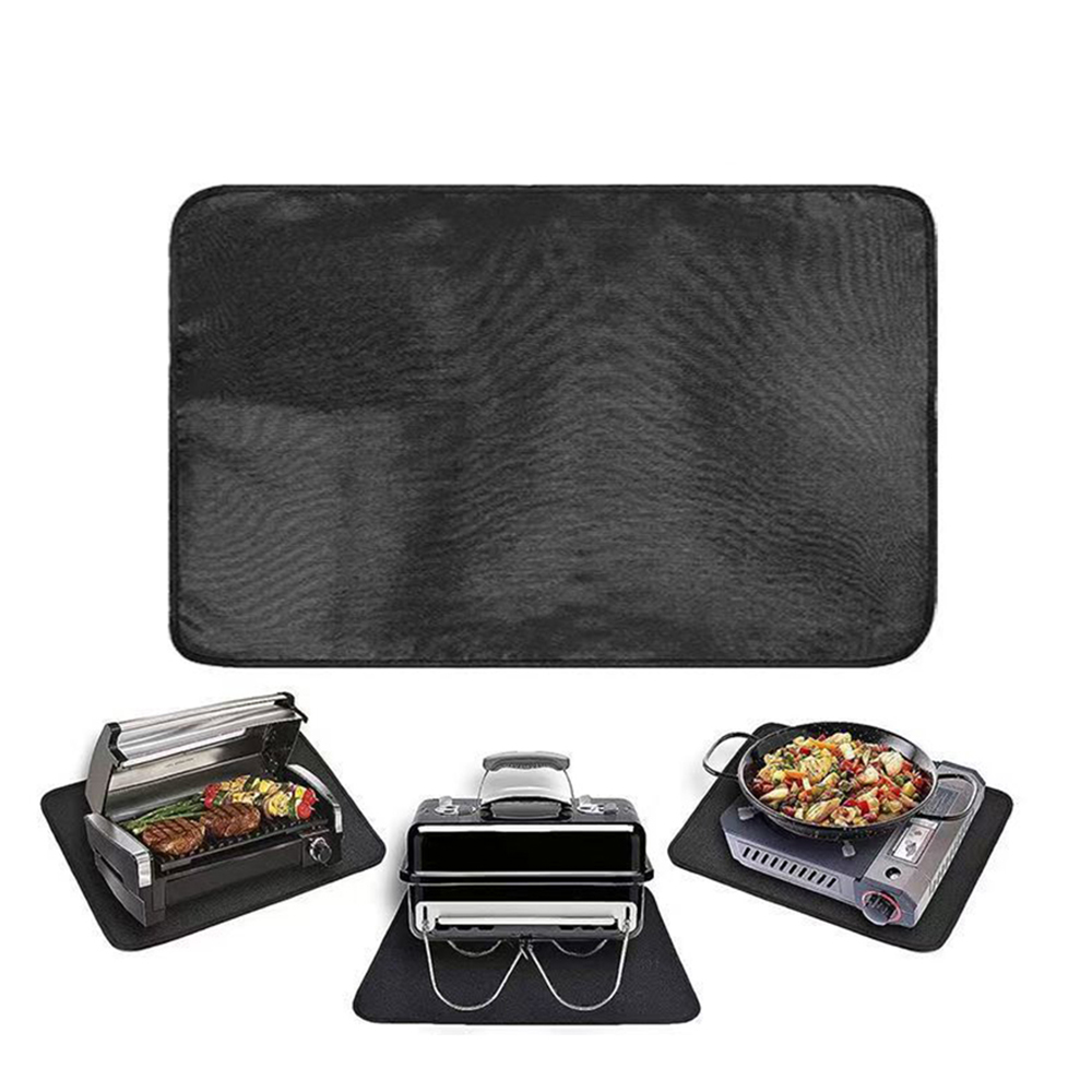 TOCCOOL Barbecue Grill Floor Mat – Non-Slip, Oil-Resistant Under Grill Mat for Outdoor Patio, Deck, Backyard BBQ, and Parties, Reusable Fireproof Floor Protector
