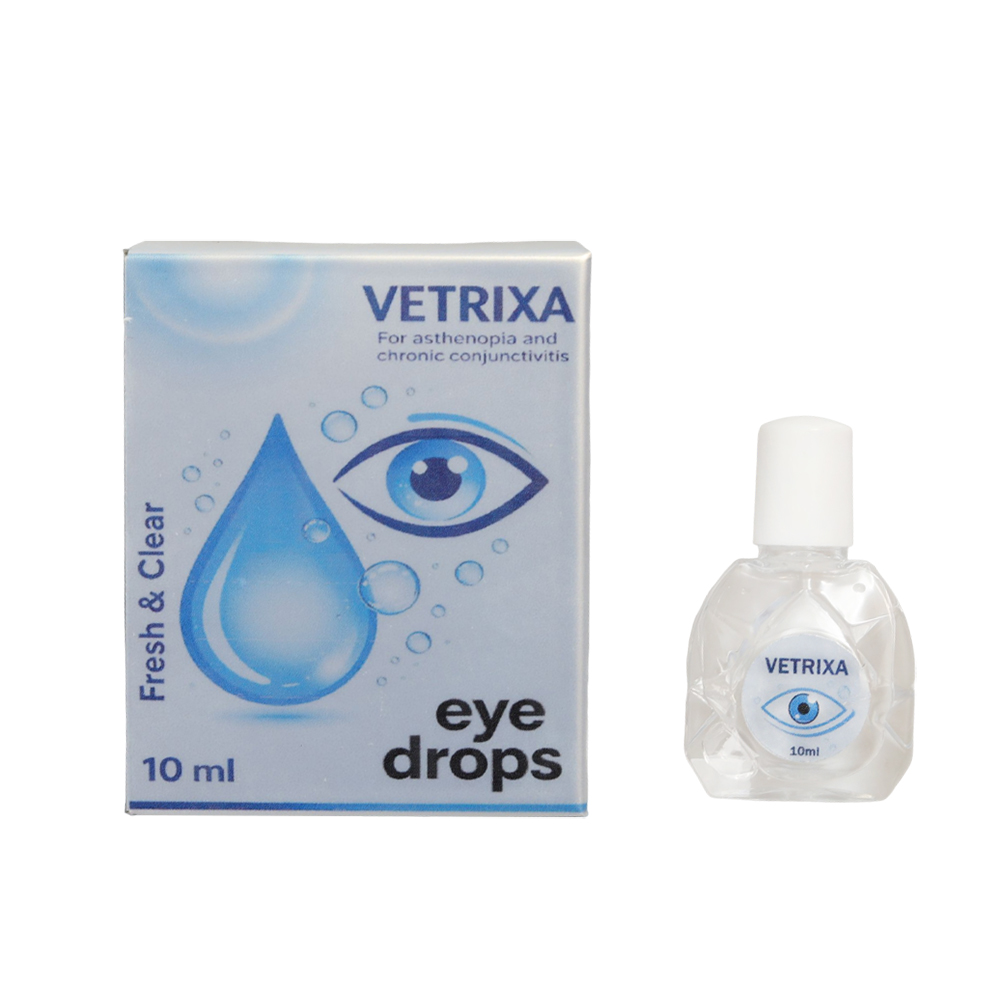 VETRIXA Eye Drops 10ml – Pharmaceutical Preparation for Eye Diseases and Conditions, Relieves Asthenopia and Chronic Conjunctivitis, Eye Care for Prolonged Computer Work and Outdoor Wind Irritation