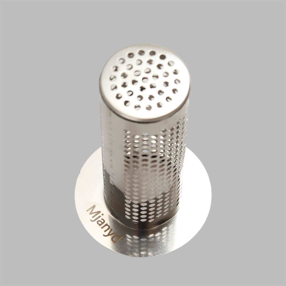 Mjanyd Strainers for Plumbing Drains, Cylinder Stainless Steel Drain Strainer for kitchen, bathroom, and balcony 3.2 x 2inch