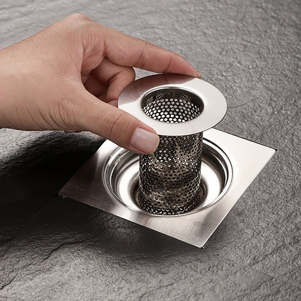 Mjanyd Strainers for Plumbing Drains, Cylinder Stainless Steel Drain Strainer for kitchen, bathroom, and balcony 3.2 x 2inch