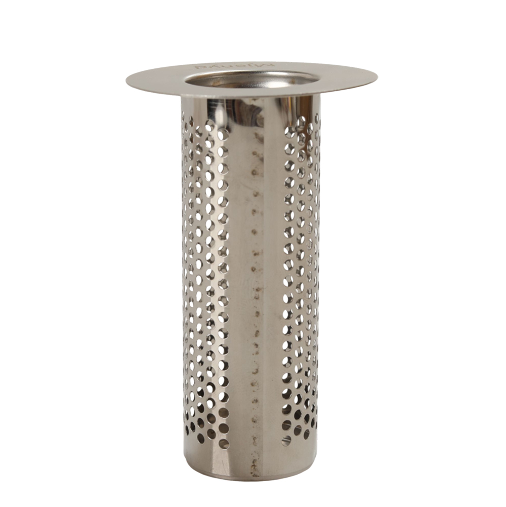 Mjanyd Strainers for Plumbing Drains, Cylinder Stainless Steel Drain Strainer for kitchen, bathroom, and balcony 3.2 x 2inch