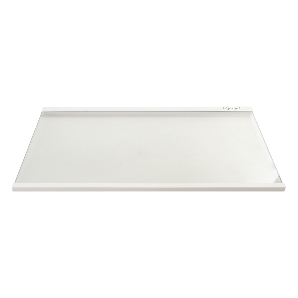 Mjanyd 5mm Tempered Glass Refrigerator Shelf – Fine Polished Edge, High Load-Bearing, Shatterproof, Replacement Part for Whirlpool Double-Door Fridge Freezer