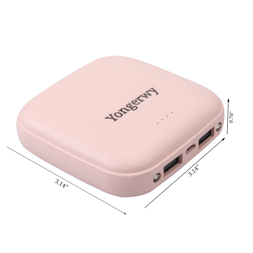 Yongerwy Portable power chargers,10000mAh Battery Pack with Dual USB LED Lights for iPhone, Samsung Galaxy and More.