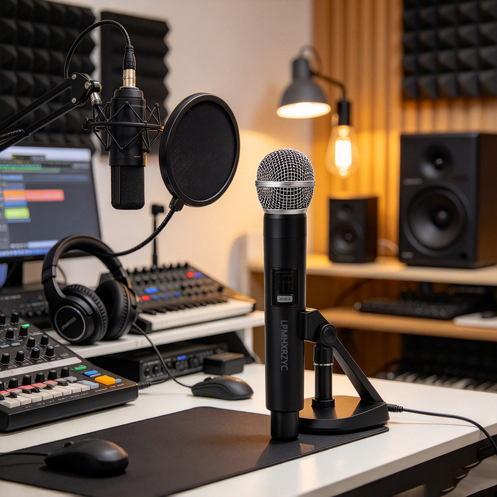 LPMHXRZYC Portable Wireless Microphone – Plug-and-Play Handheld Mics for Home Karaoke, Church Sermons, Meetings, and Outdoor Parties