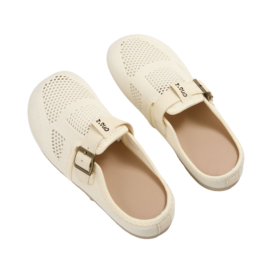 Z.SUO Breathable Hollow Mesh Slippers for Women – Lightweight Flat Closed-Toe Slippers, Casual Slip-On Slippers for Home, Bedroom, and Outdoor Travel