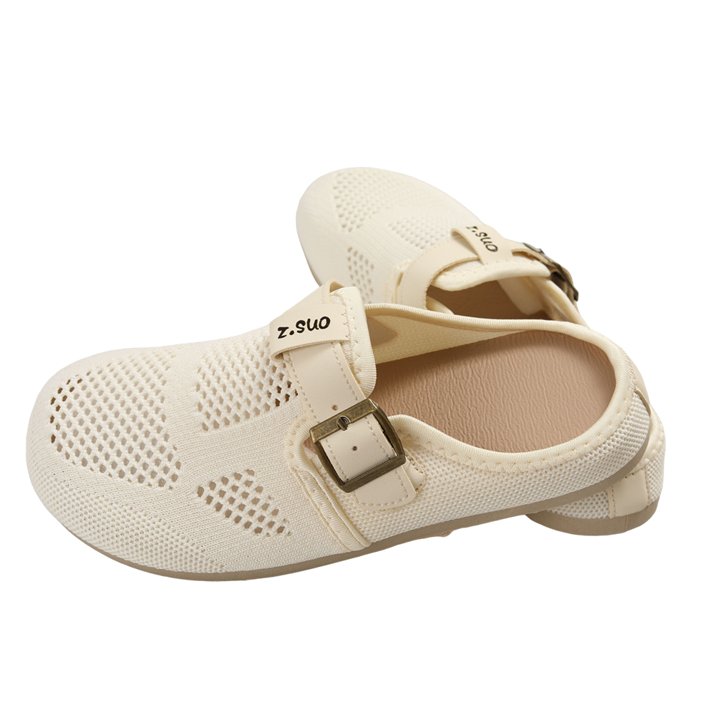Z.SUO Breathable Hollow Mesh Slippers for Women – Lightweight Flat Closed-Toe Slippers, Casual Slip-On Slippers for Home, Bedroom, and Outdoor Travel