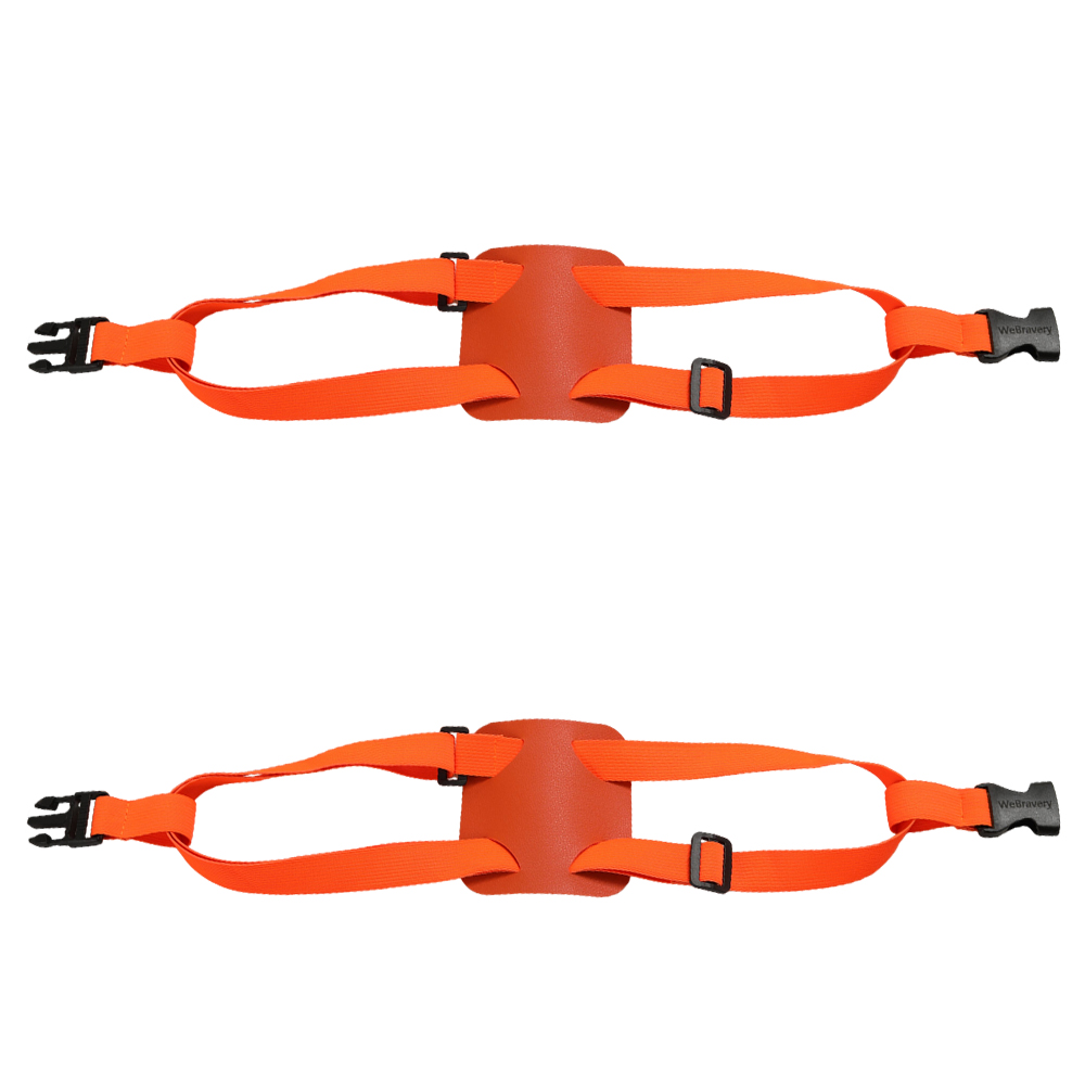 WeBravery Adjustable Luggage Straps – Quick-Release Buckle Suitcase Binding Belts for Travel and Airport Trips, 2-Pcs Orange Luggage Securing Straps