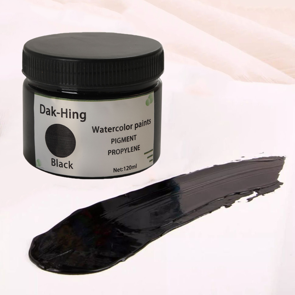 Dak-Hing Black Watercolor paints, 120ml High Pigment Propylene WaterColor Paint for Canvas Drawing, Handcraft, Sketching, Studio Art Creation