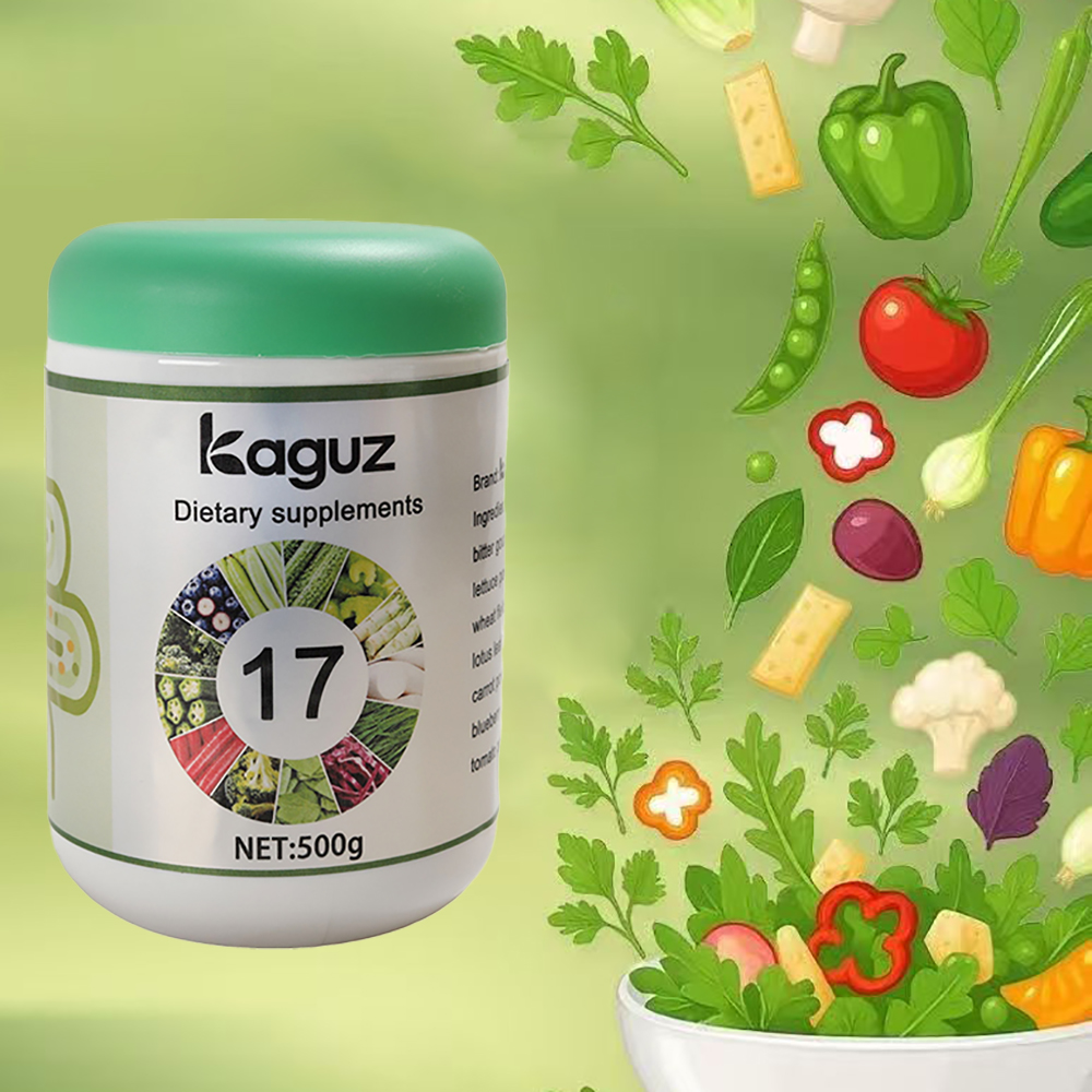 Kaguz 17-in-1 Superfood Dietary Supplement 500g – Fruit, Veggie & Greens Powder, Easy-to-Mix Daily Drink, Post-Workout Supplement and Healthy Diet