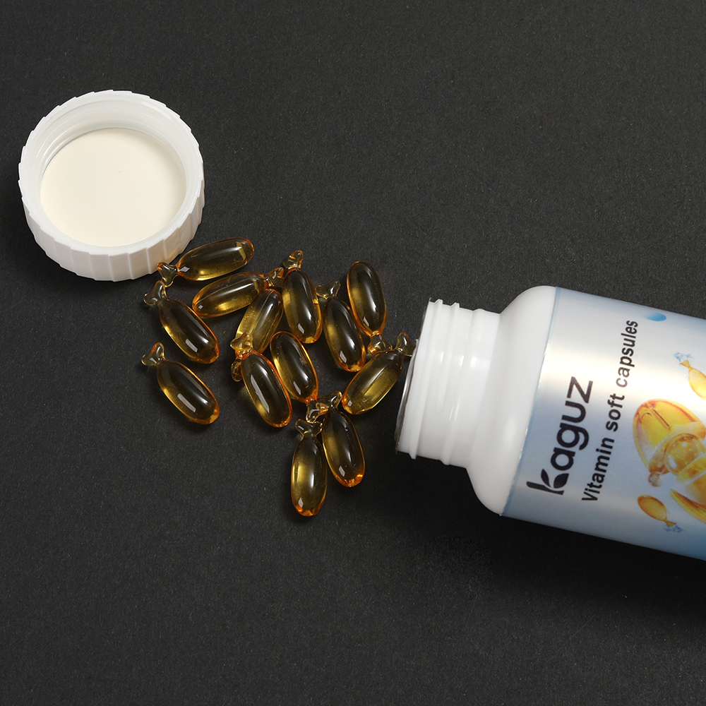 Kaguz Fish Liver Oil Capsule Nutritional Supplement , DHA EPA Vitamin Soft Capsules, for Adults Daily Heart & Brain Health Support