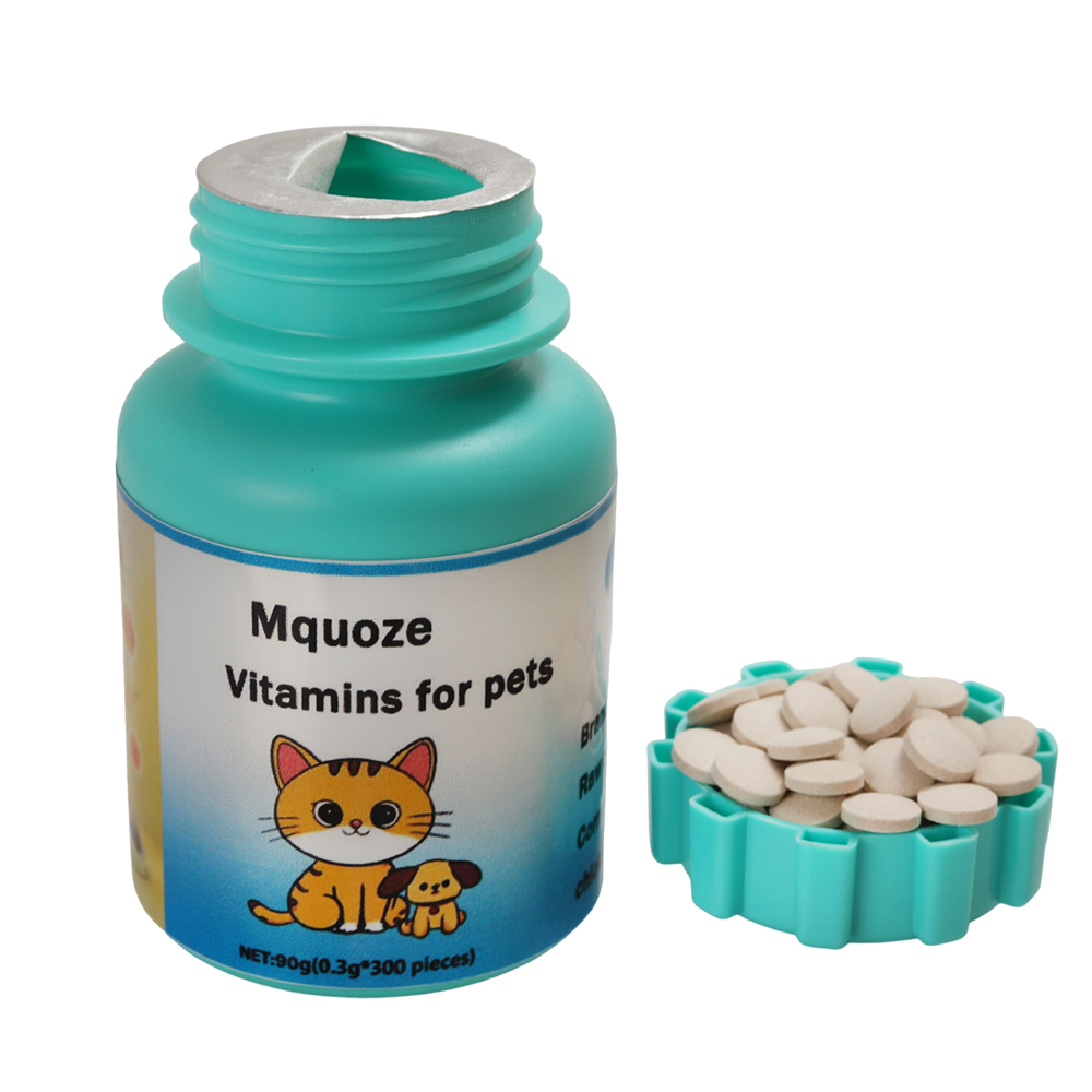Mquoze Multivitamin Tablets for Dogs & Cats – Daily Nutritional Supplement for Home Feeding, Supports Skin & Coat and Immune Health, 300 Tablets
