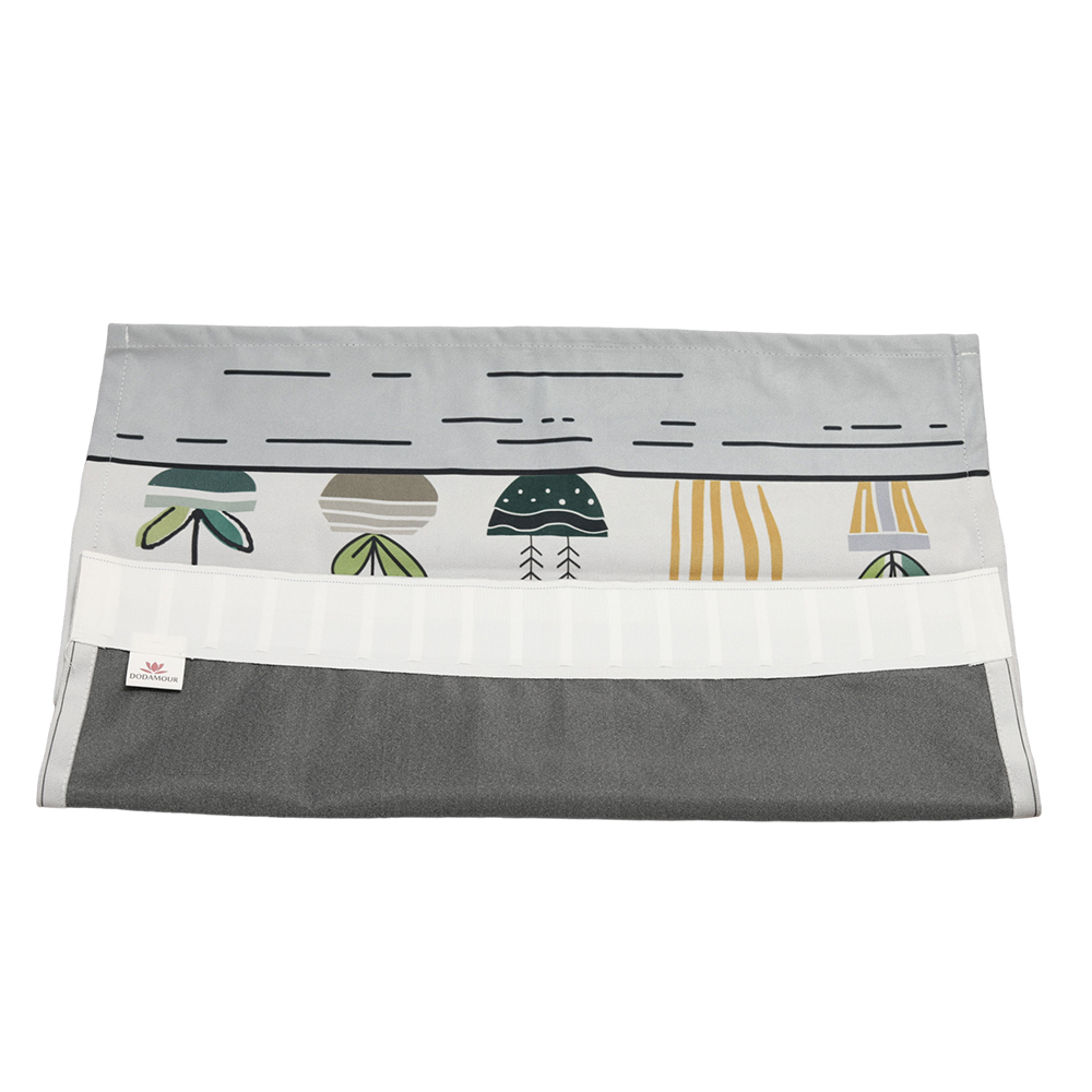 DODAMOUR Curtains of textile, Cartoon Sun Cloud Potted Plant Pattern Curtain, Light Filtering Window Drapes for Kids Bedroom Nursery Playroom, Creamy White Cute Cartoon Style, 1 Panel