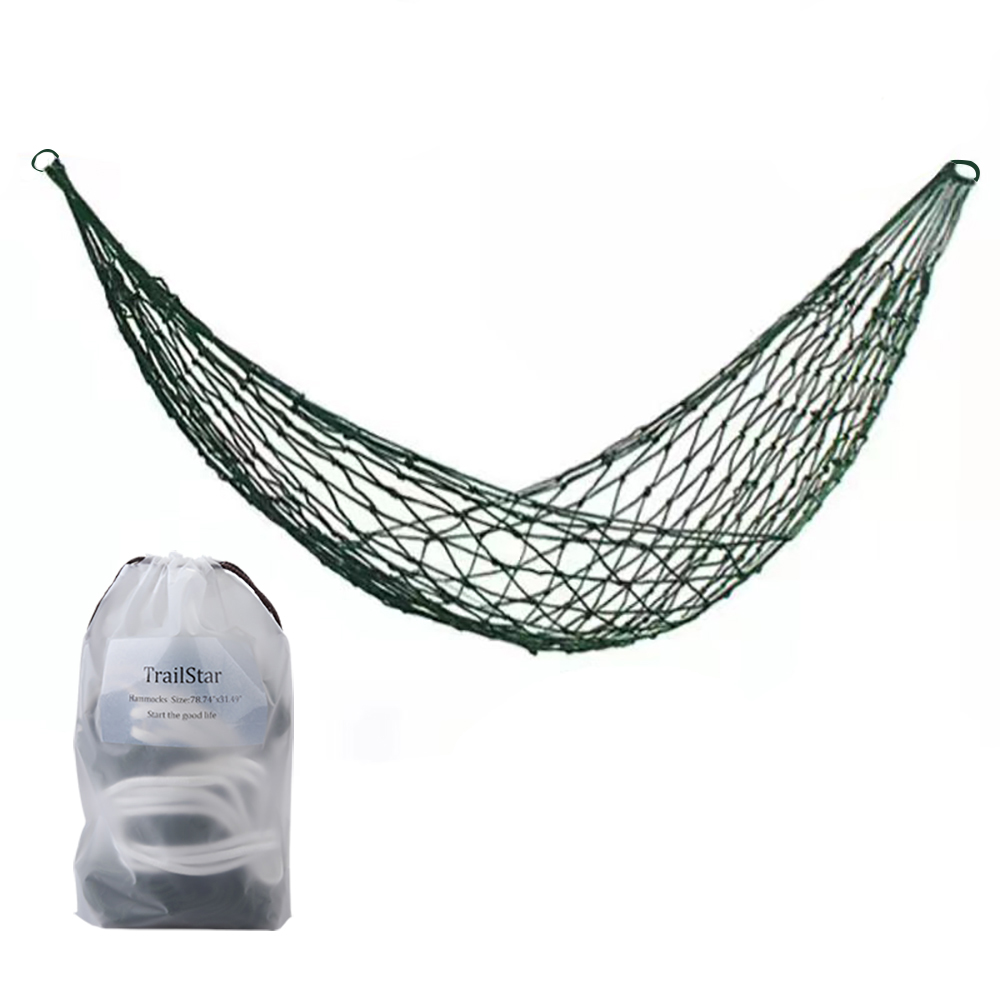 TrailStar Outdoor hammocks, people swing under the trees, and breathable hammocks with canvas mesh hammocks.