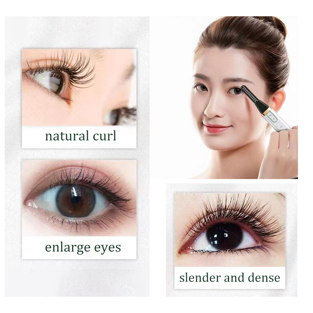 HOSL The electric eyelash curler is used for applying makeup and styling, and it is an artifact of heating and permanent eyelash curling.