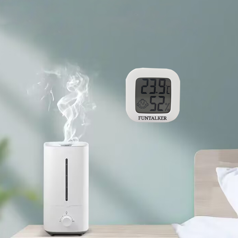 FUNTALKER Hygrometers,Mini Air Comfort Indicator Humidity Temperature Monitor for Home,Office.