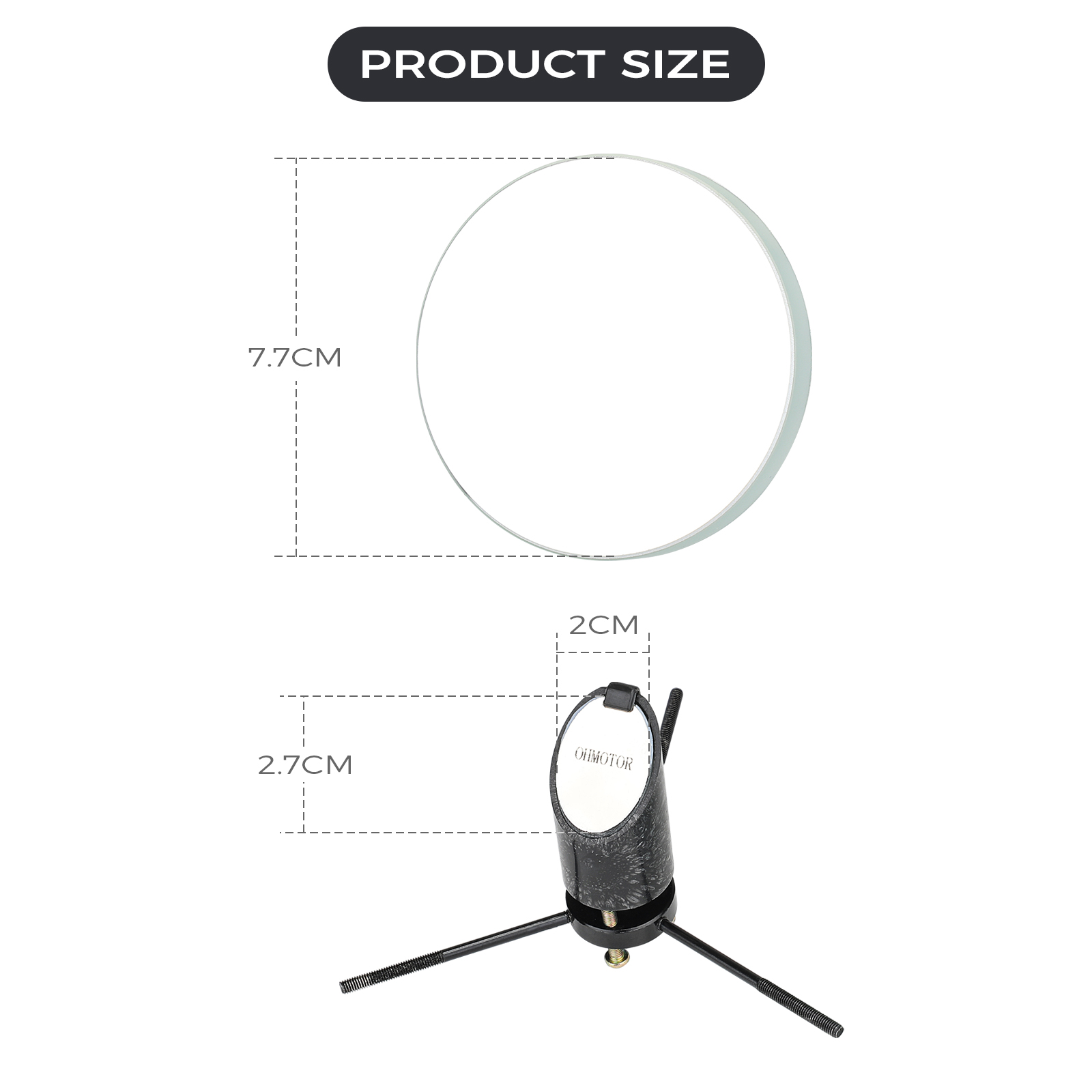 OHMOTOR Telescope Reflector Mirror, Student Refracting Astronomical Telescope DIY Accessories,Main Mirror 900mm, Secondary Mirror 25mm, Newton Reflector Spherical Mirror DIY Astronomical Telescope Mirror Kit