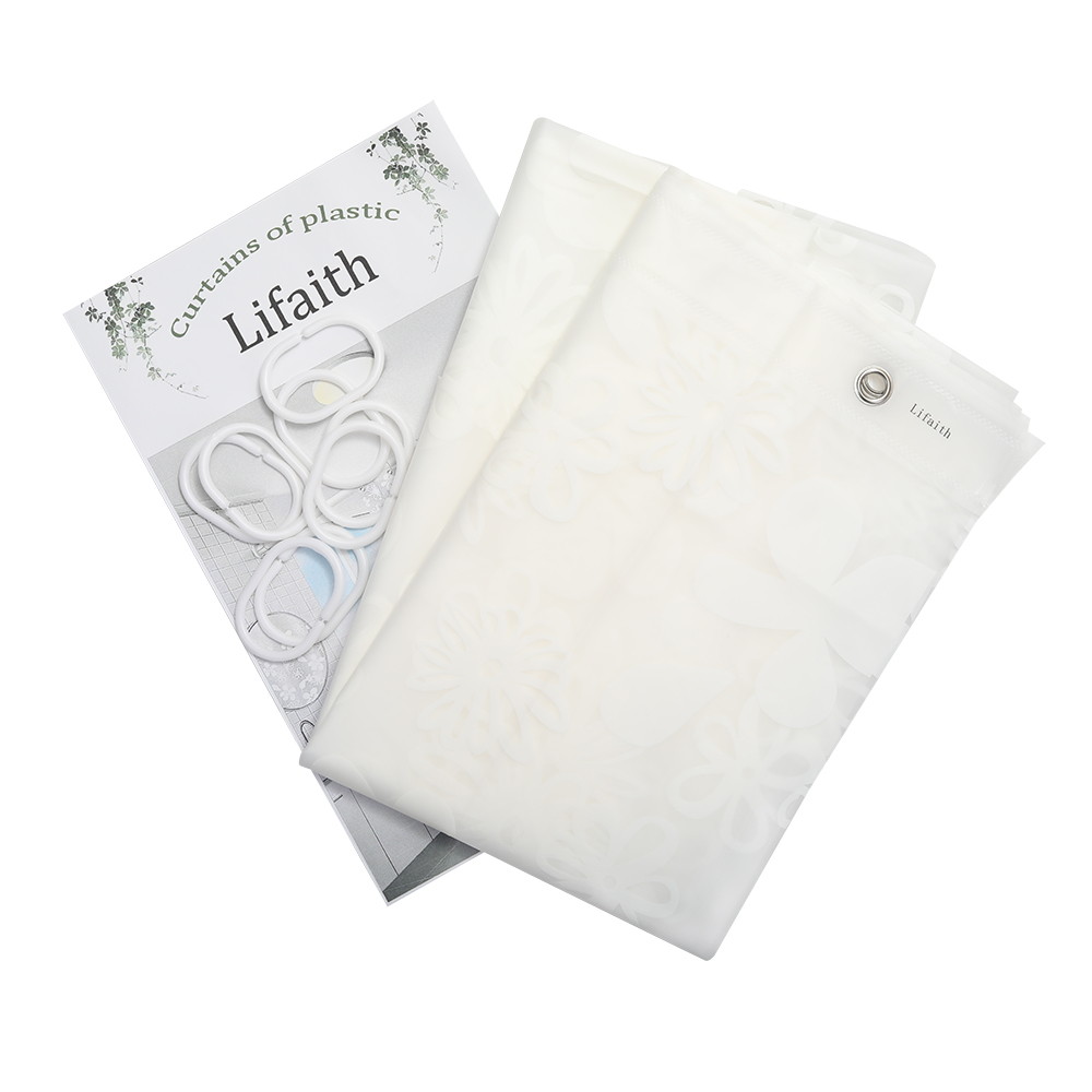 Lifaith Plastic curtains, household curtains, waterproof and mold resistant shower curtains, no punching required