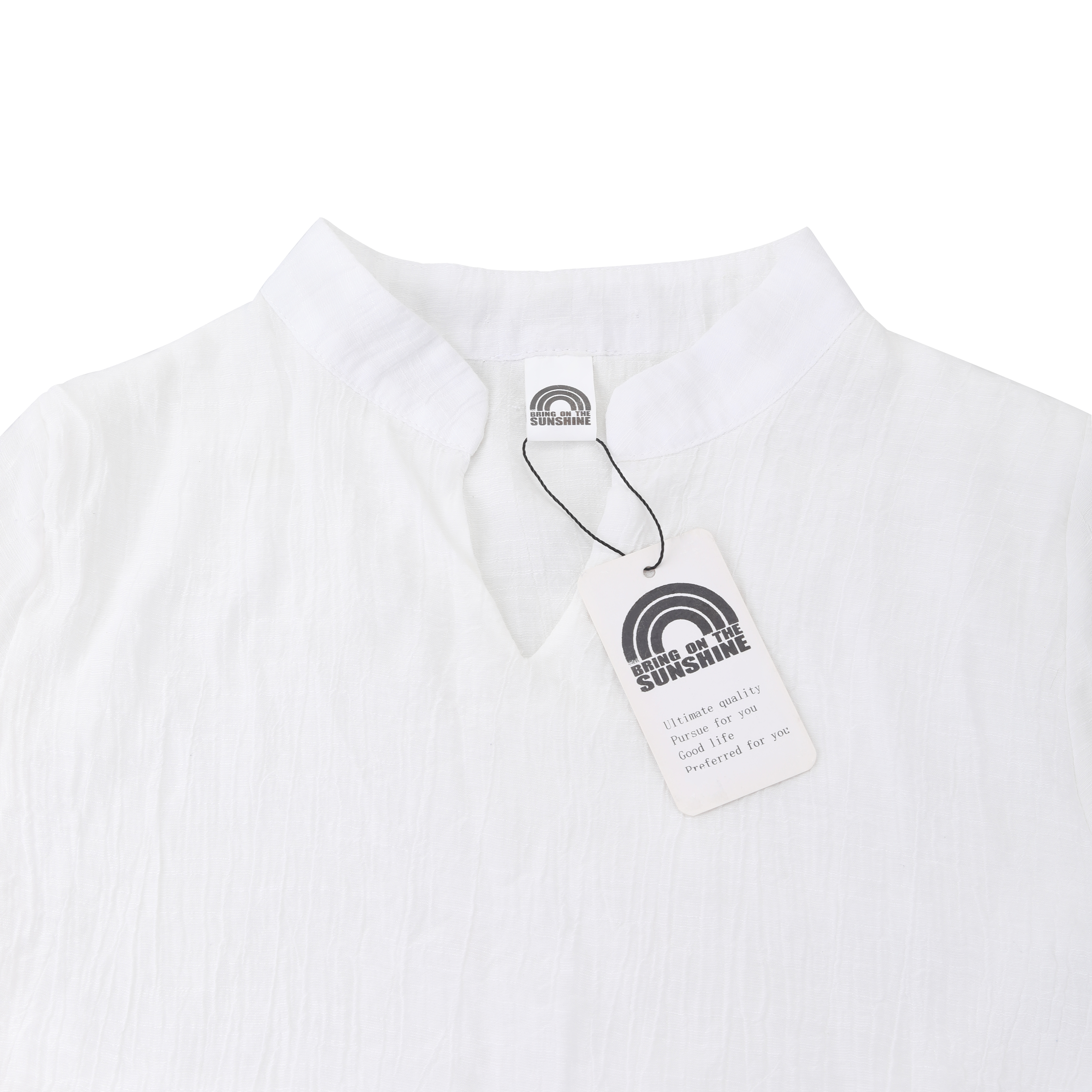 BRING ON THE SUNSHINE Women's Summer Middle sleeve Loose White Dresses Casual Long Dresses.