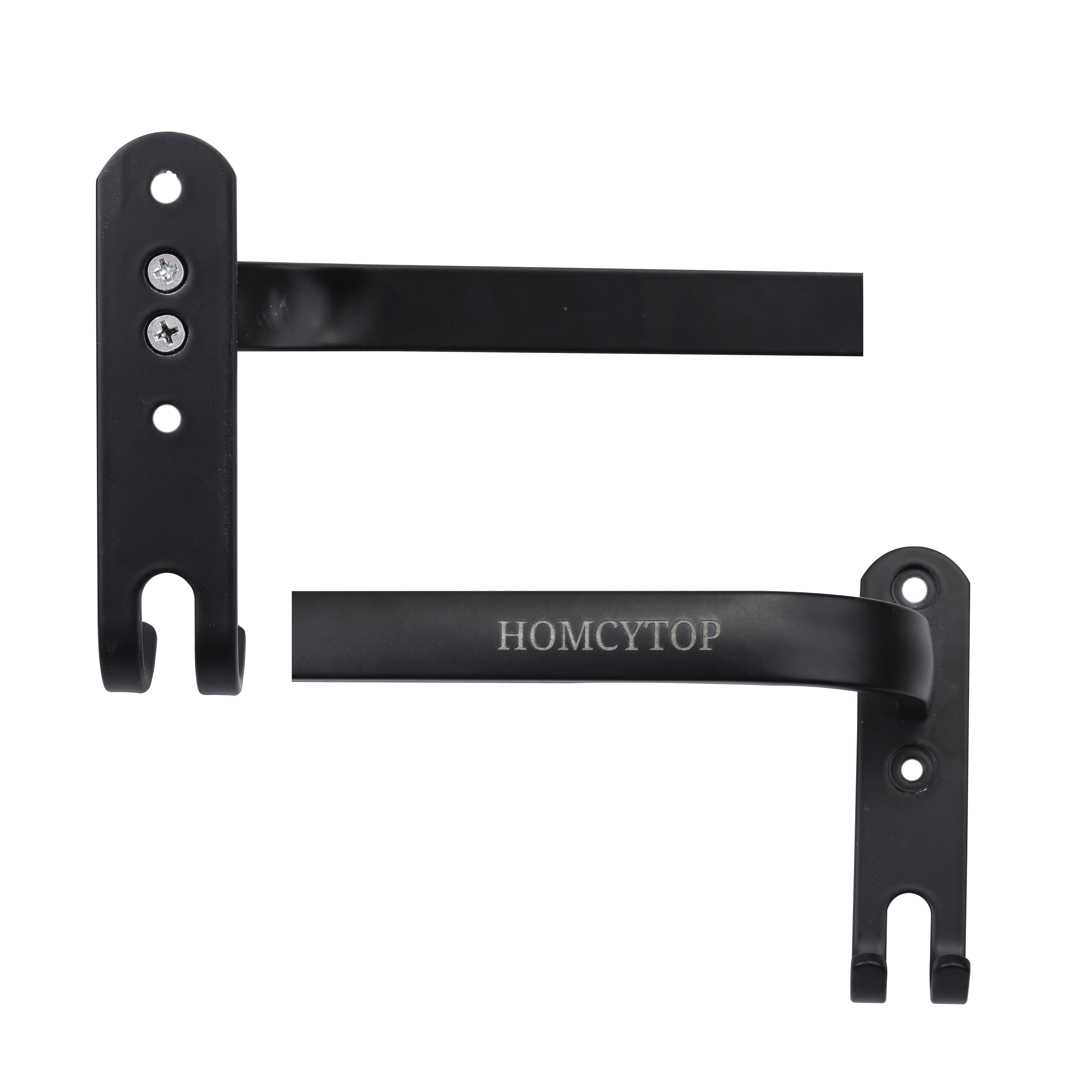HOMCYTOP Towel bars,Black Towel bars Perforated Bathroom Wall Mounted Towel bars.