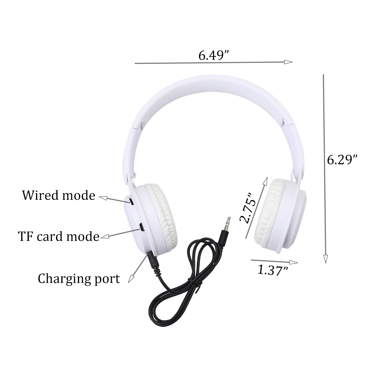 BE・SELL Foldable Bluetooth Headphones,Bluetooth Headset with TF Card Mode & Wired Mode.