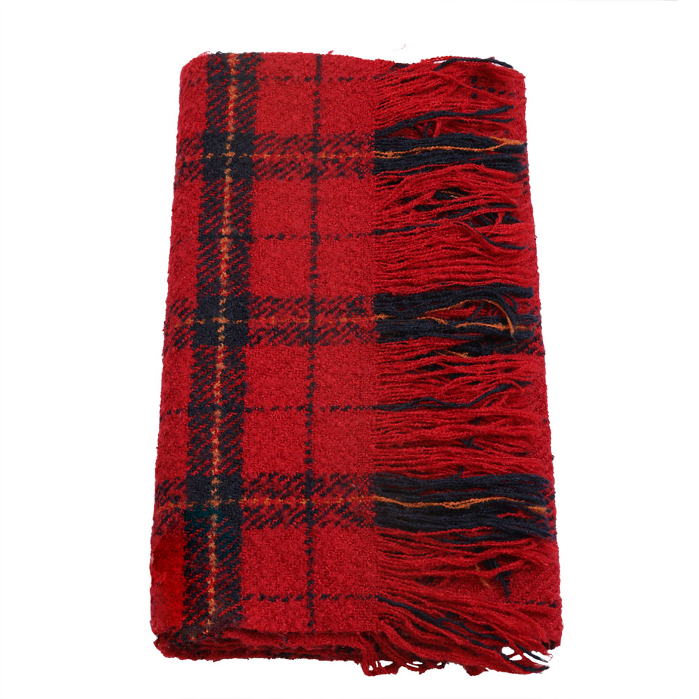 coffee&christmas music Scarf-Women Red Classic Tartan Plaid Scarf Soft - Warm.