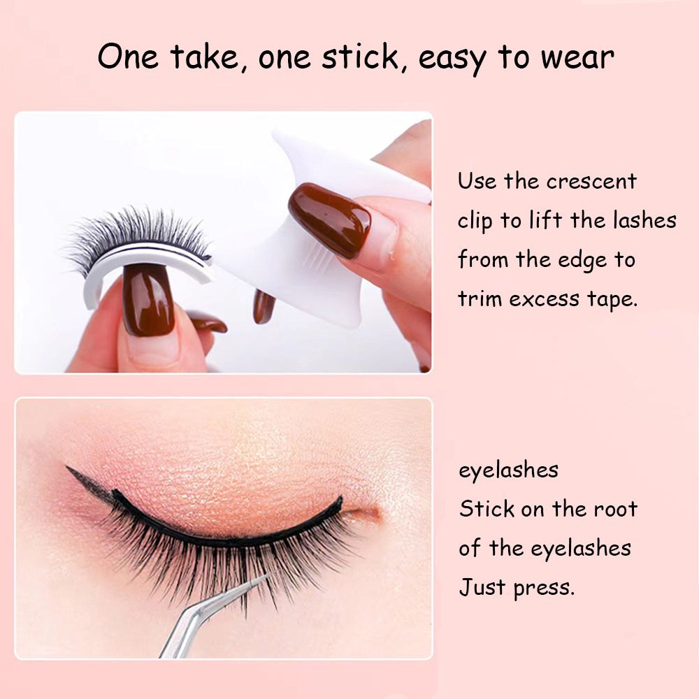 MUCAL Jelly glue false eyelashes are natural non-magnetic glue-free self-adhesive false eyelashes.