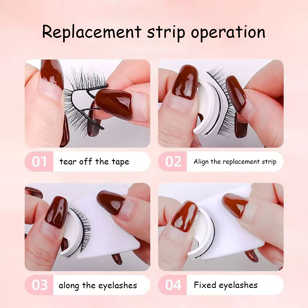 MUCAL Jelly glue false eyelashes are natural non-magnetic glue-free self-adhesive false eyelashes.