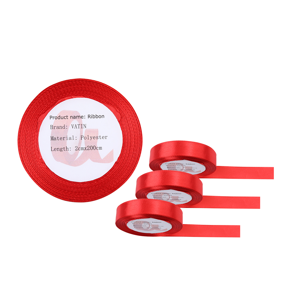 VATIN Ribbon red satin ribbon handmade red ribbon wrapping streamer car red cloth strip streamer.