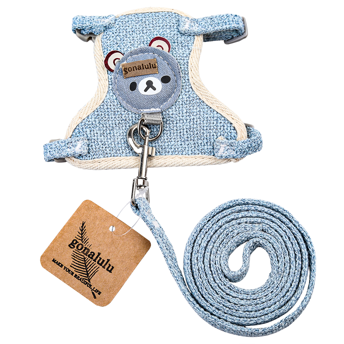 gonalulu Pet Cat Harness Leash Adjustable Rope Durable Cat Harness Leads for animals