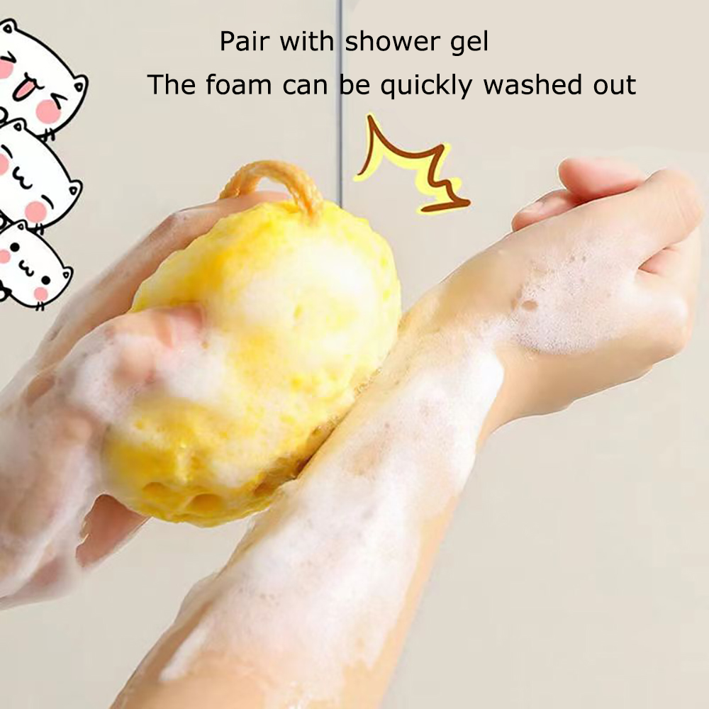 RAETTER.LY Honeycomb bath body sponge soft bubble bath rub dual-use bath body sponge.