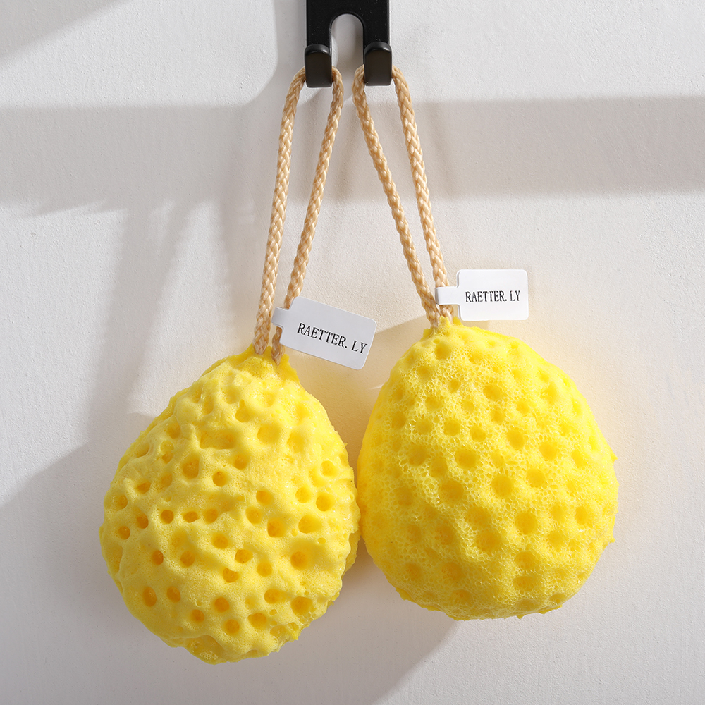 RAETTER.LY Honeycomb bath body sponge soft bubble bath rub dual-use bath body sponge.